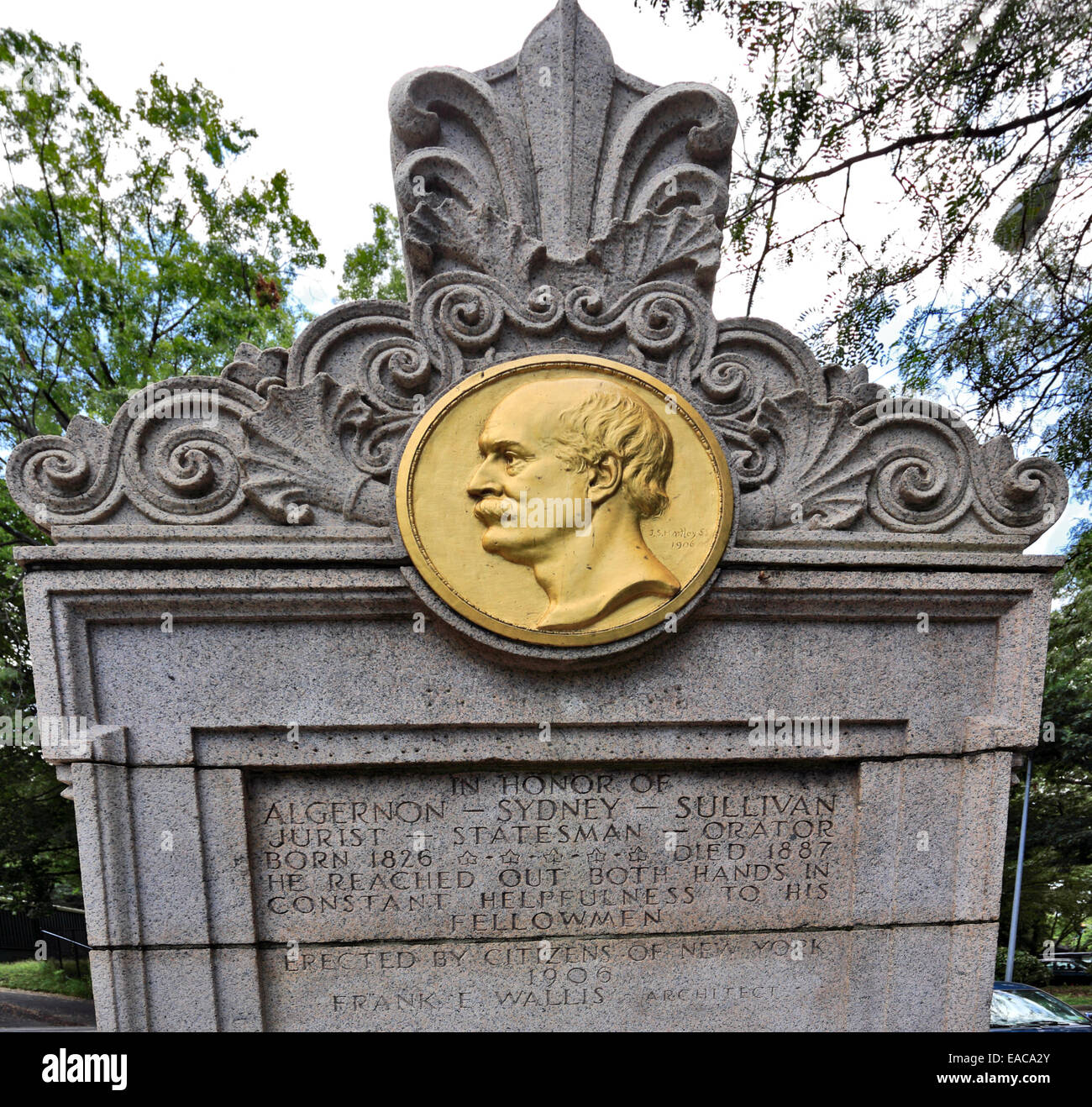 Wasser-Gedenkbrunnen Van Cortlandt Park Bronx New York Stockfoto