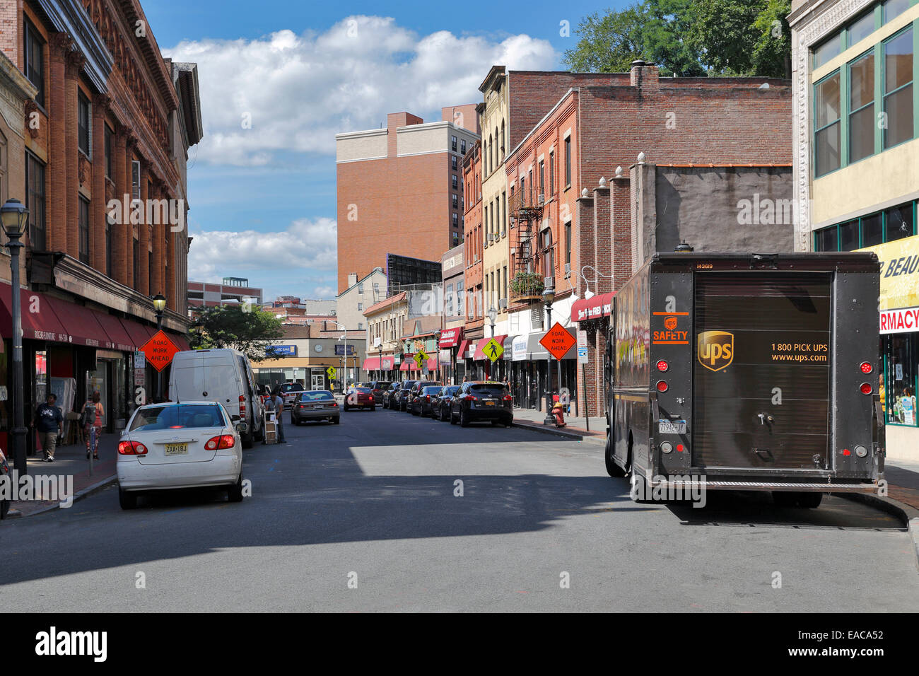 North Broadway in der Nähe von Getty Square Yonkers New York Stockfoto