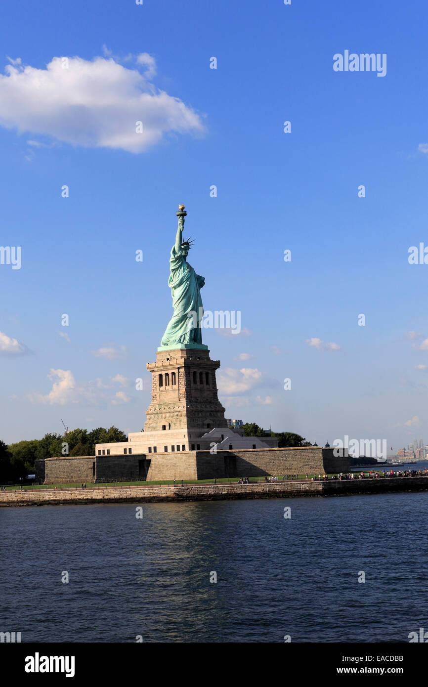 Liberty Island und die Freiheitsstatue Liberty New York Harbor Stockfoto