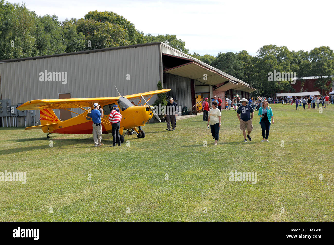 1946 Aeronca Modell 7AC Bayport Flugplatz Long Island NewYork Stockfoto