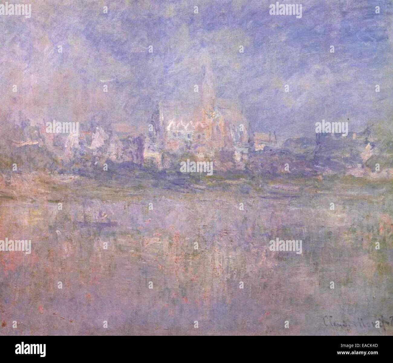 Vétheuil im Nebel, 1879 Claude Monet Stockfoto