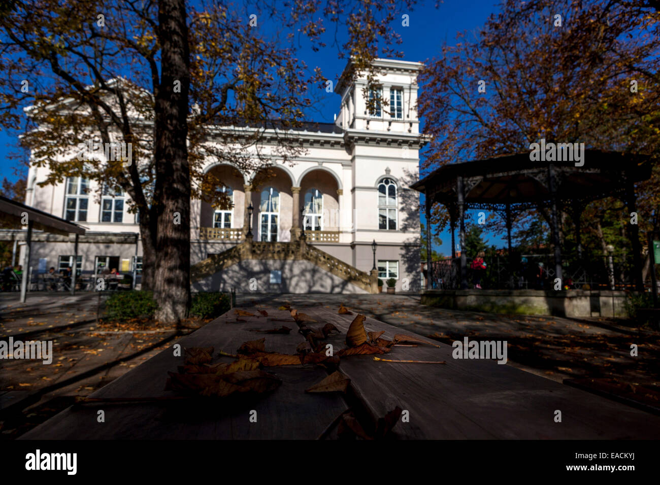 Phenix Schloss, Gartenrestaurant, Letna Park Prag Tschechische Republik Stockfoto