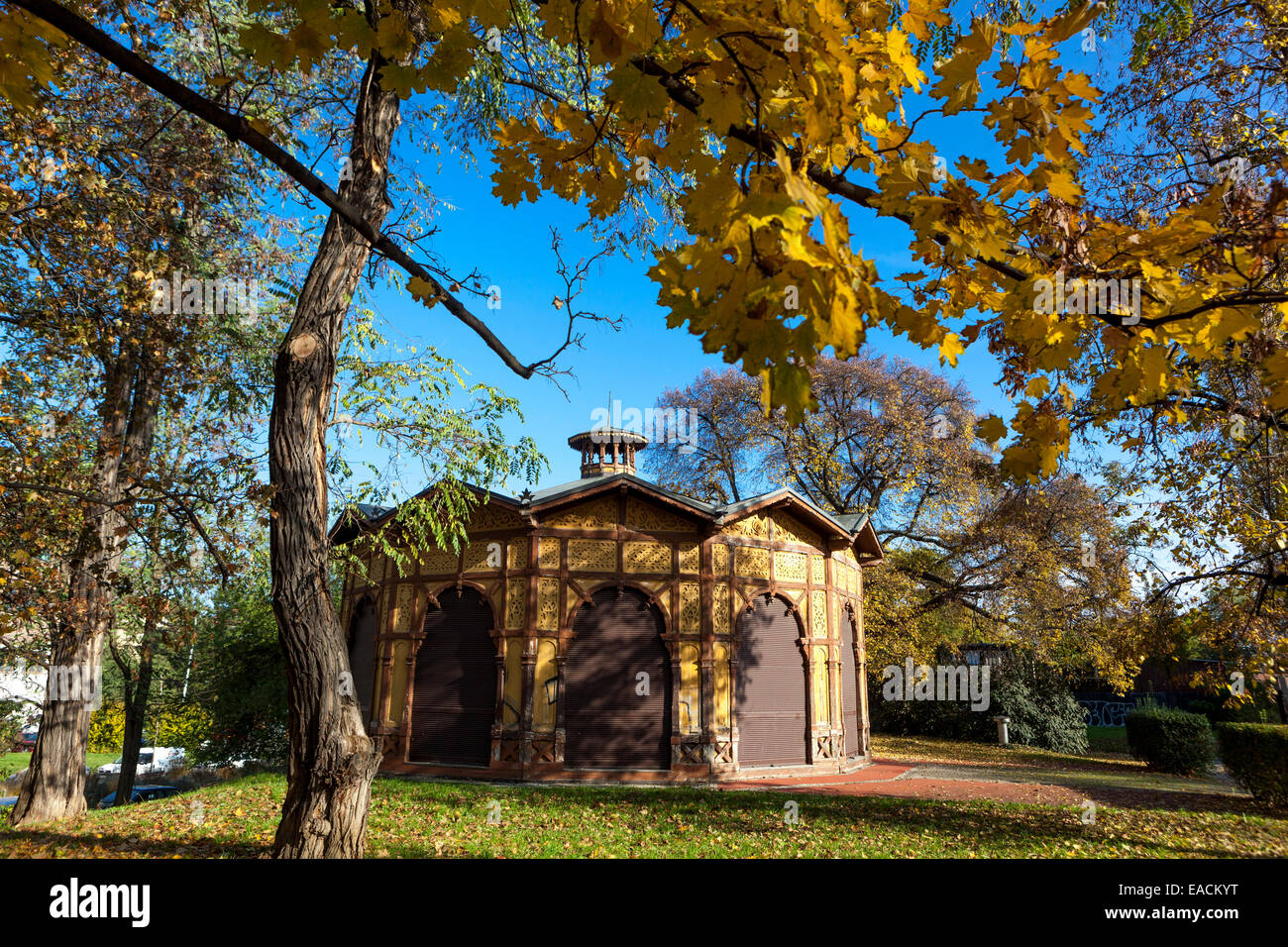 Das älteste erhaltene Karussell in Europa, Letna Prag Tschechien Stockfoto