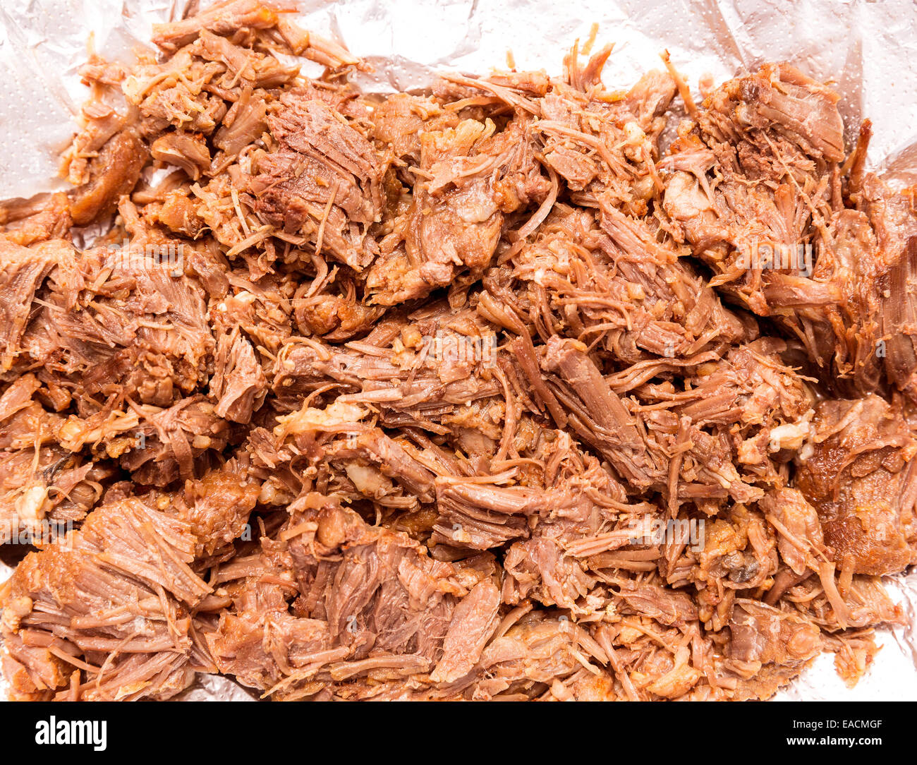 Barbacoa de Res Fleisch Mexiko Stil gekochtes Kuh Fleisch mexikanischen Rezept Stockfoto
