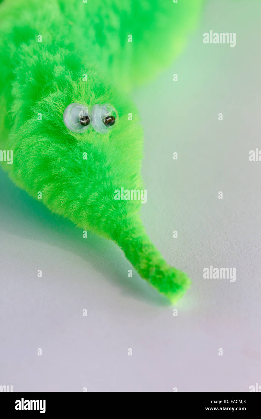 grünen Wurm Spielzeug Stockfoto