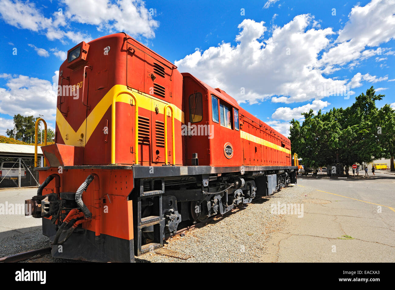TransNamib 32 001 Museum Lok am Bahnhof, Windhoek, Namibia Stockfoto