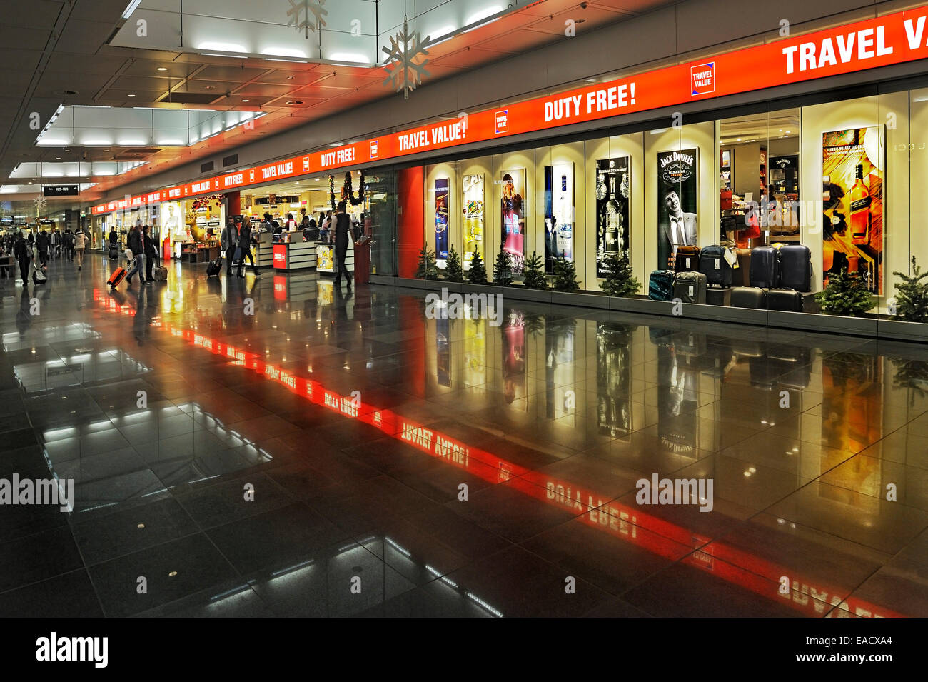 Duty free Shops, Flughafen München, Flughafen Franz Josef Strauß, München, Bayern Stockfoto