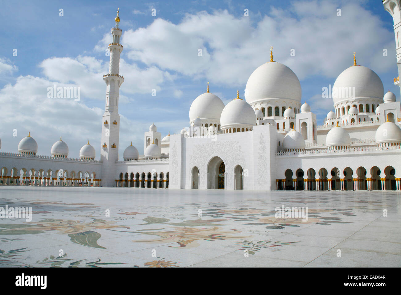 Sheikh-Zayed-Moschee, Abu Dhabi, Emirat Abu Dhabi, Vereinigte Arabische Emirate Stockfoto