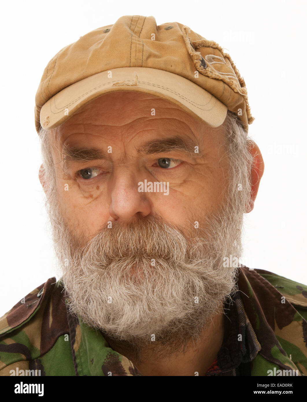 Reifer Mann mit grauem Bart Stockfoto