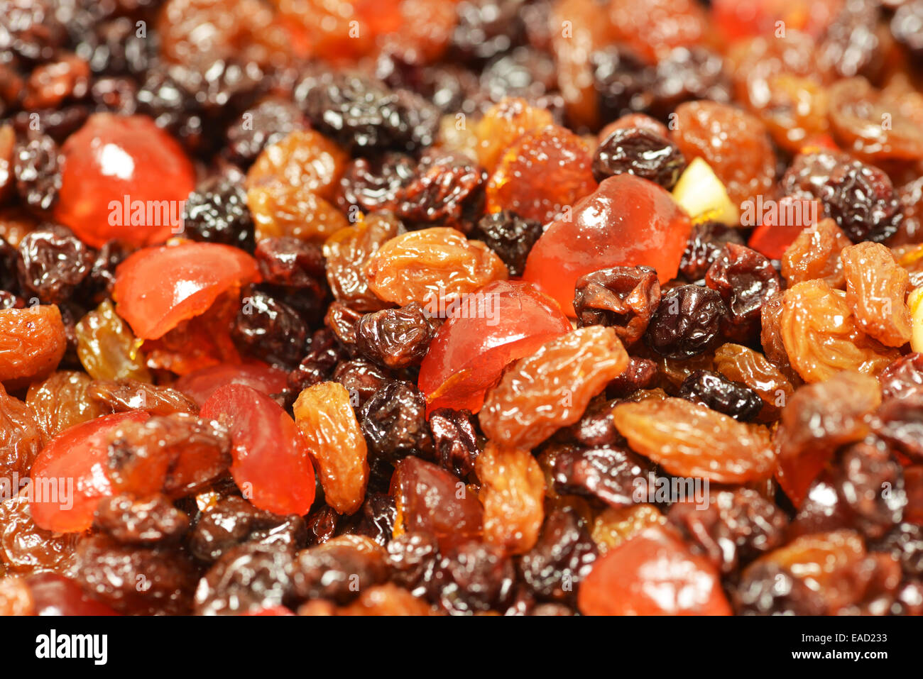 Weihnachtskuchen Obst in Sherry einweichen Stockfoto
