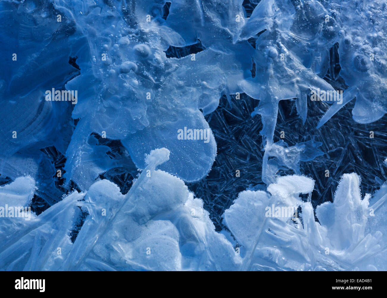 Eis-Formationen, Brandenberger Ache, Kramsach, Kufstein Bezirk, Nord-Tirol, Tirol, Österreich Stockfoto