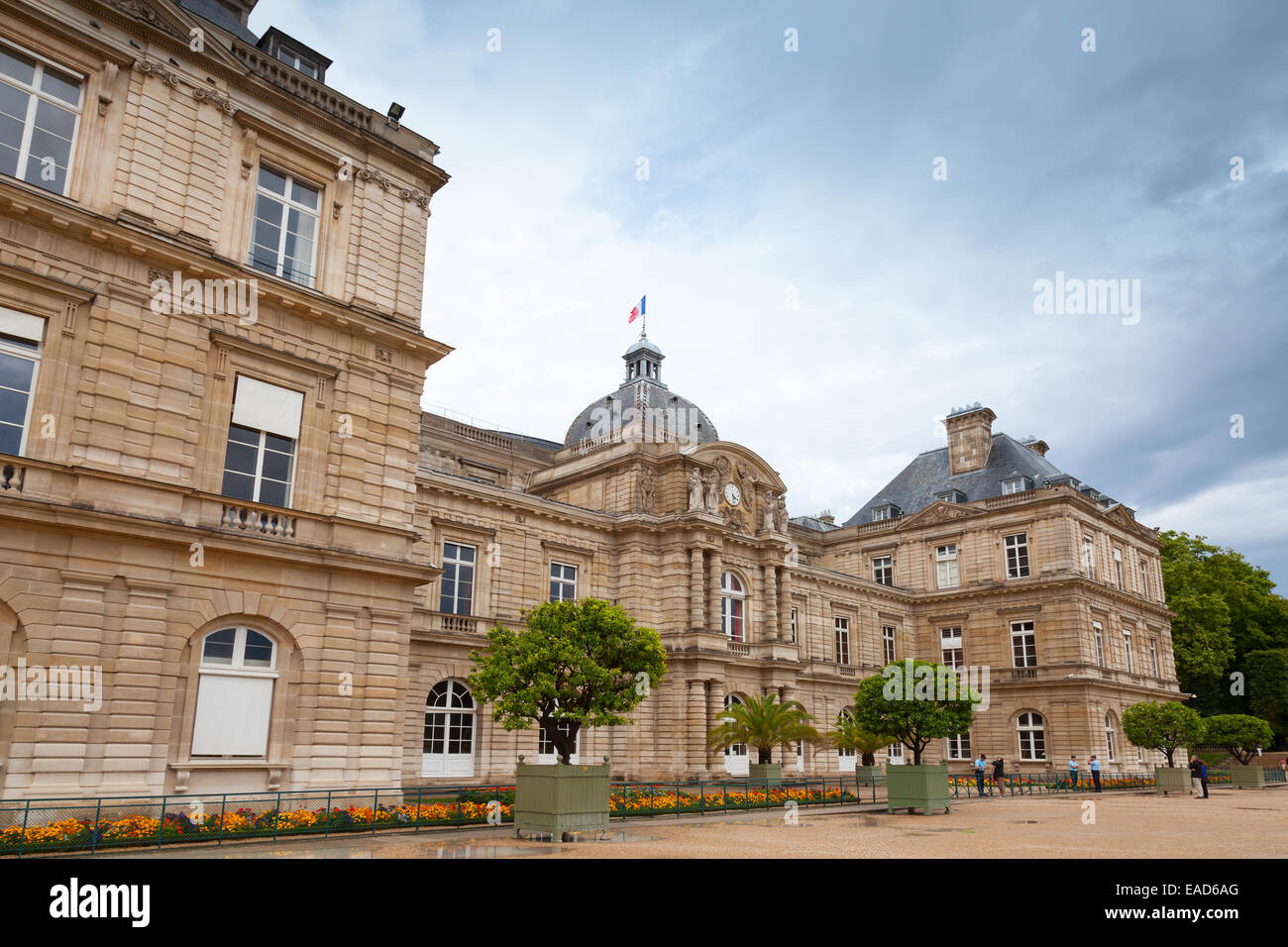 Paris, Frankreich - 10. August 2014: Palais du Luxembourg Fassade. Paris, Frankreich Stockfoto