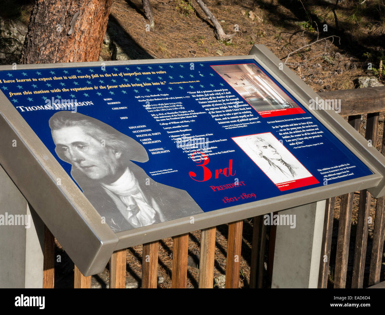 Presidential Trail, Mount Rushmore National Memorial, SD, USA Stockfoto