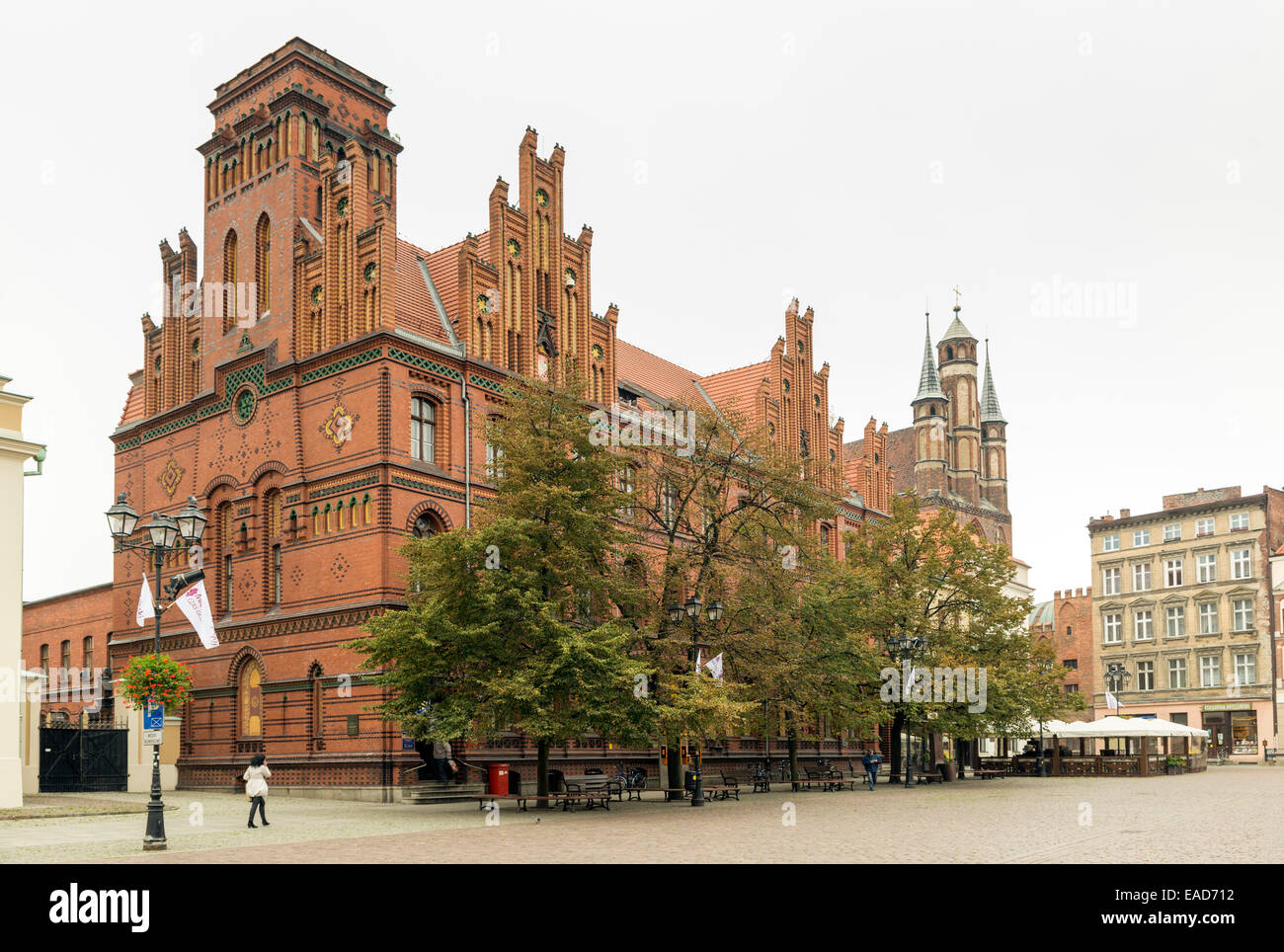 TORUN, Polen - 23. Oktober 2014: Die mittelalterliche Stadt, Geburtsort des Nicolaus Copernicus, ist unter den UNESCO-Welt-Welterbe aufgeführt Stockfoto