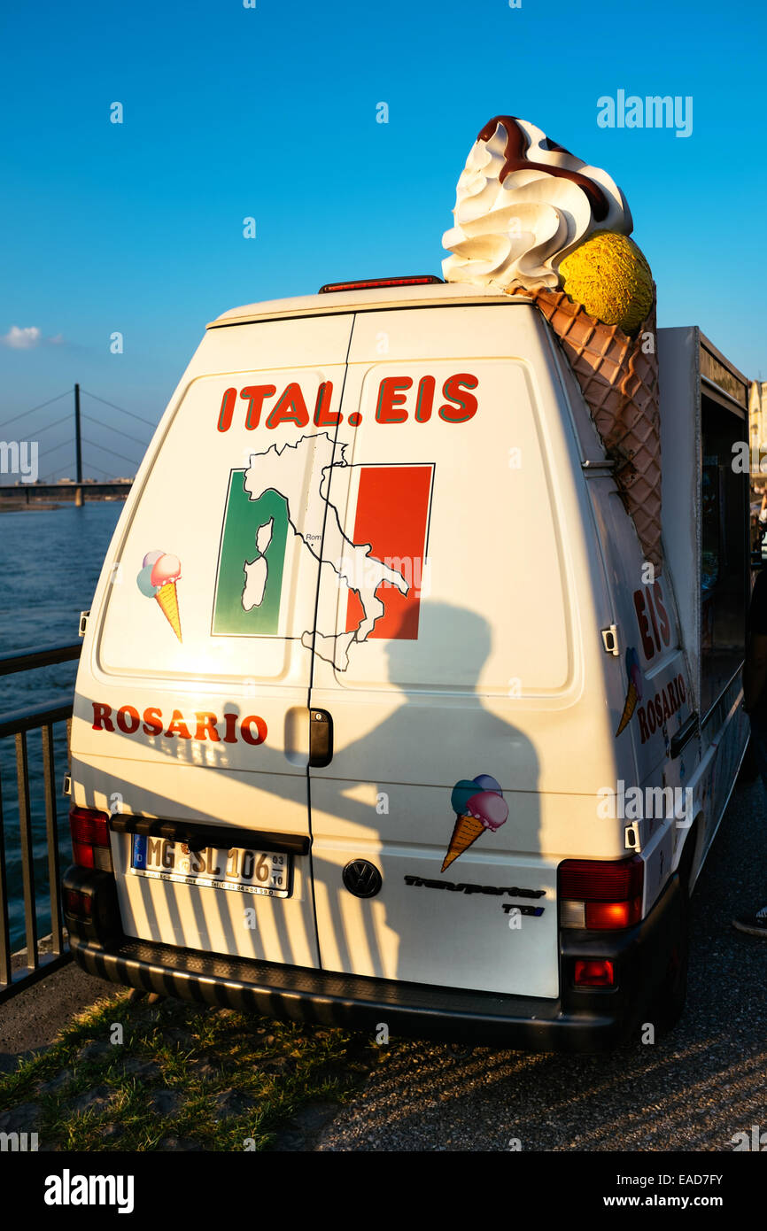 Italienisches Eis, Düsseldorf, Deutschland Stockfoto