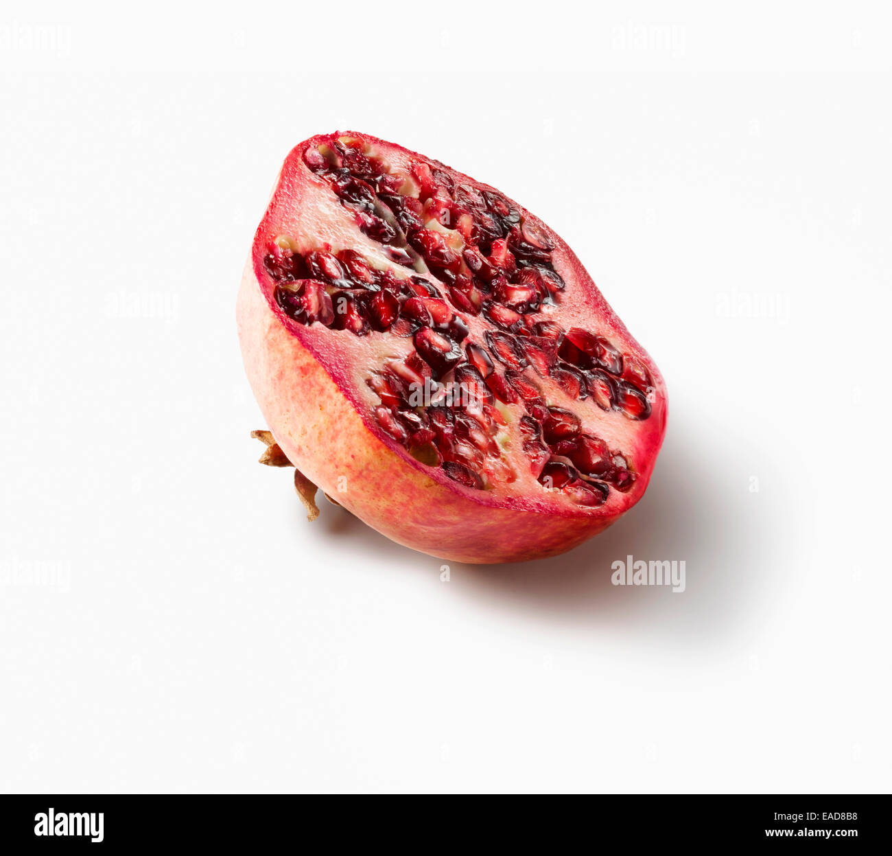 Granatapfel, Punica Granatum, rote Thema, weißen Hintergrund. Stockfoto