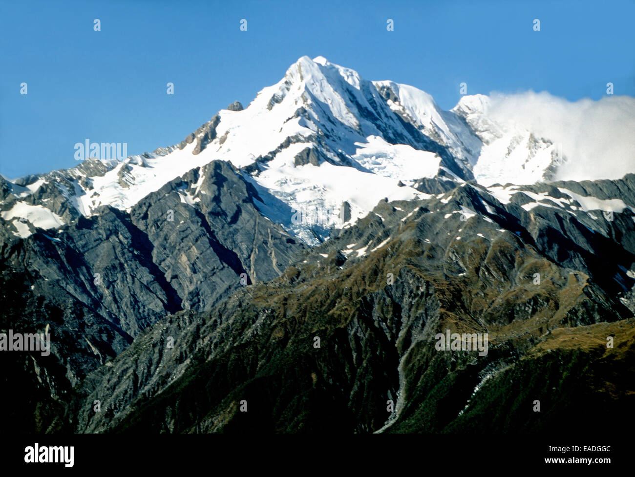 Mt.Tasman in den südlichen Alpen, Südinsel, Neuseeland Stockfoto