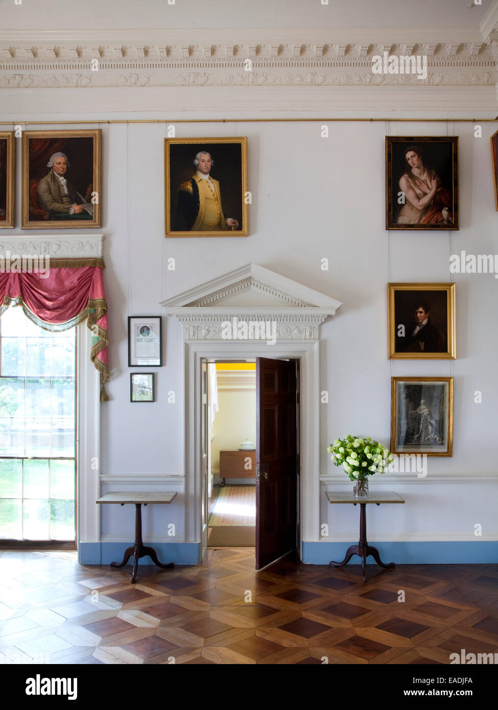 Stube des Hauses Jeffersons Monticello Stockfoto