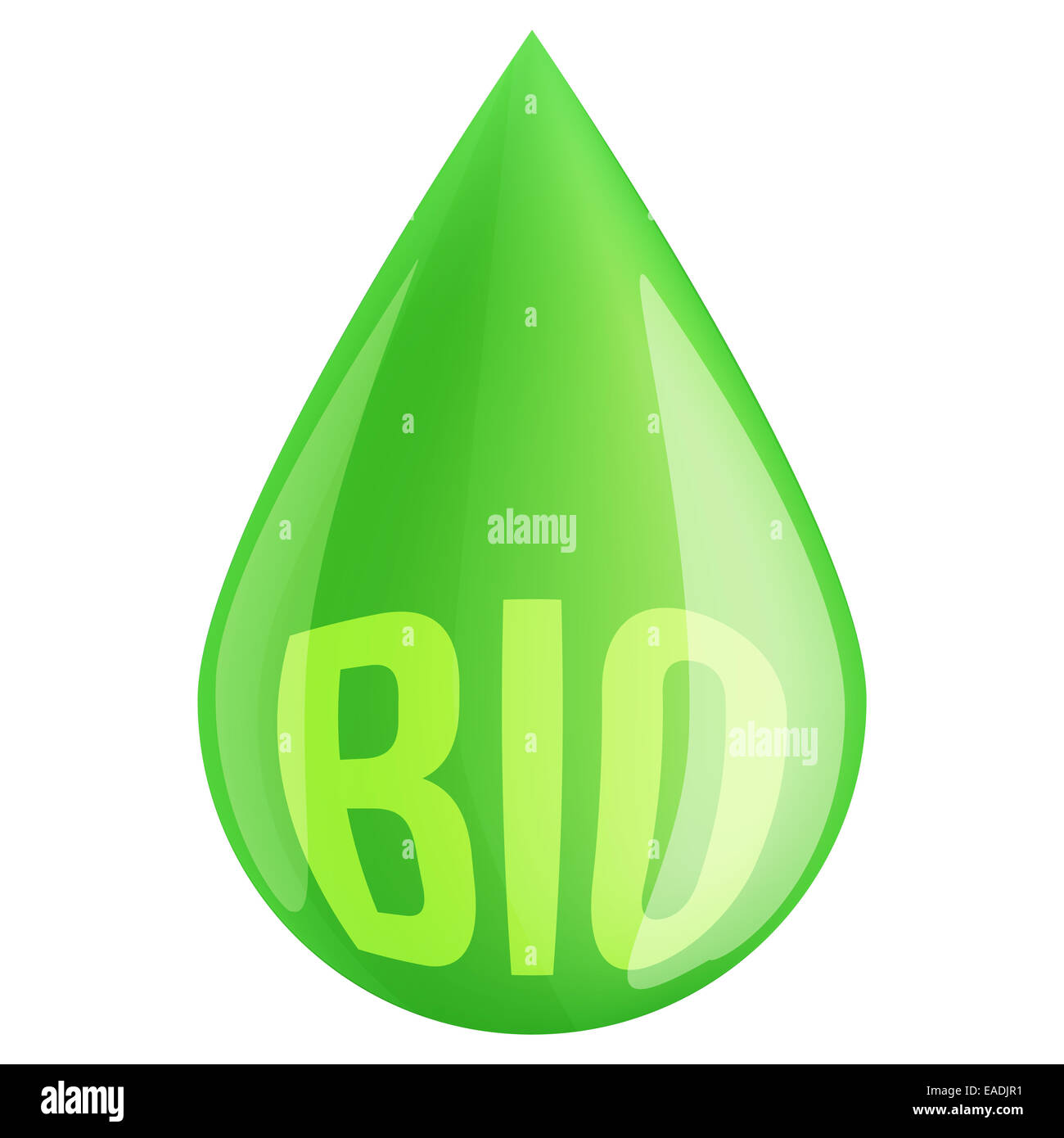 Grünes Öl-Industrie-Drop-symbol Stockfoto
