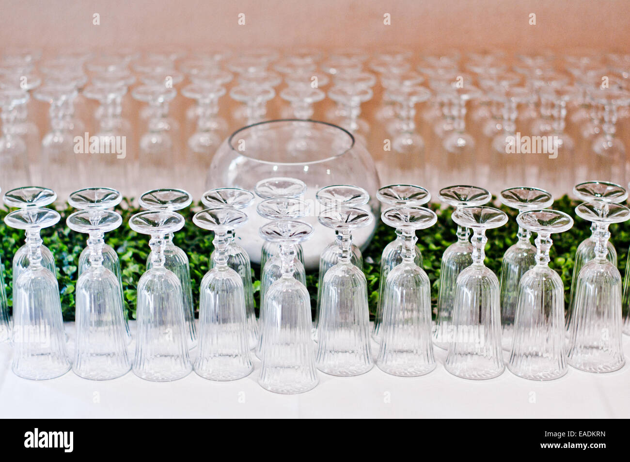 Verwendet werden, für die Einstellung einer Tabelle elegante Brille Stockfoto