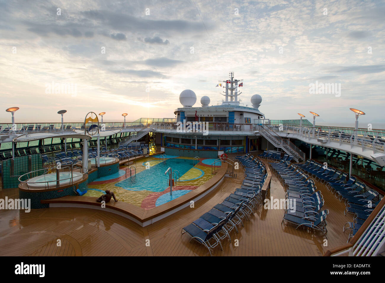 Im Royal Caribbean Brilliance of the Seas Kreuzfahrtschiff. Stockfoto