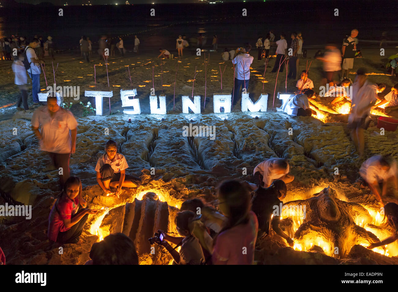 Tsunami Memorial, 26. Dezember, Patong Beach, Phuket, Thailand Stockfoto