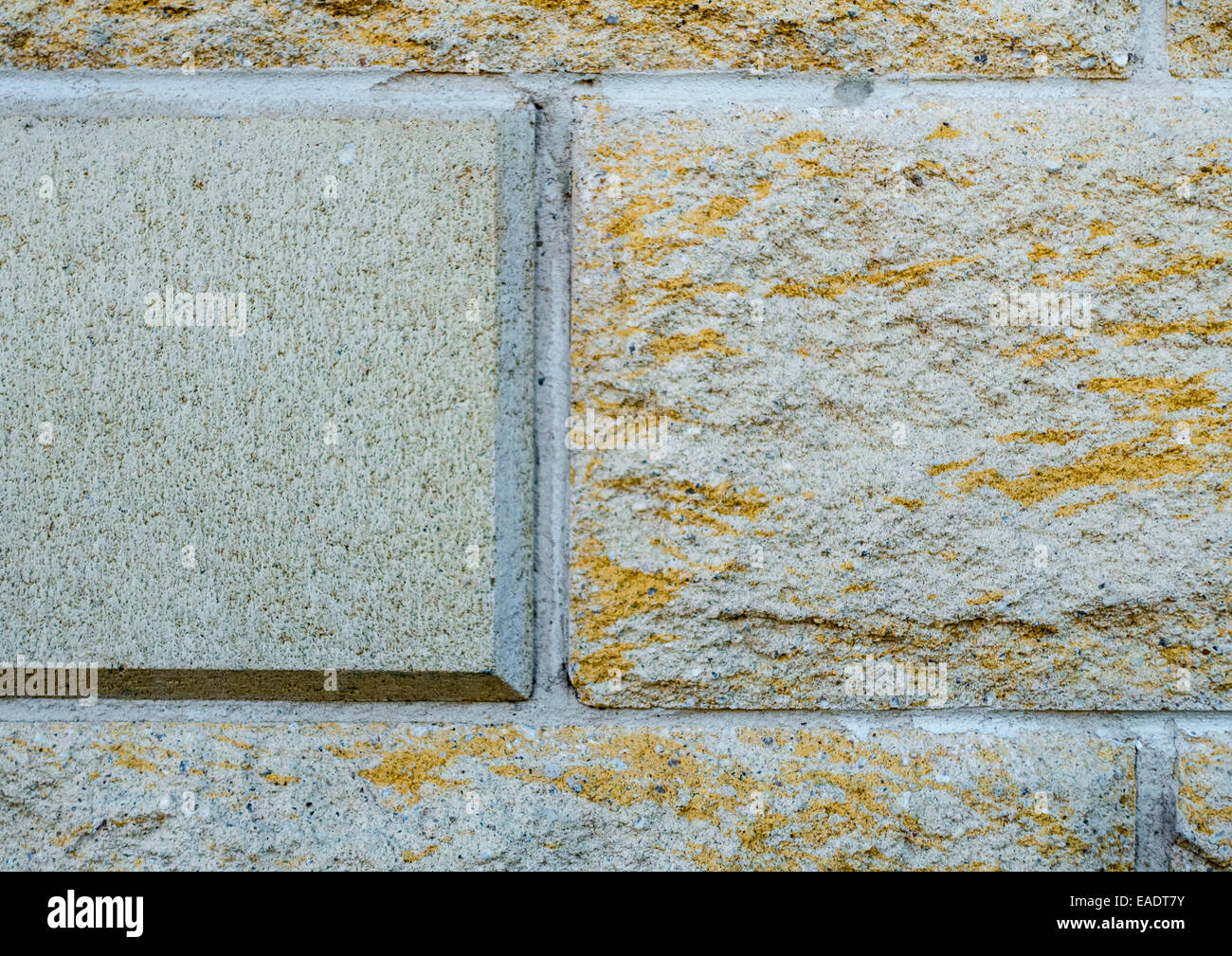 Beton Mauerwerk zeigt quoining Stockfoto