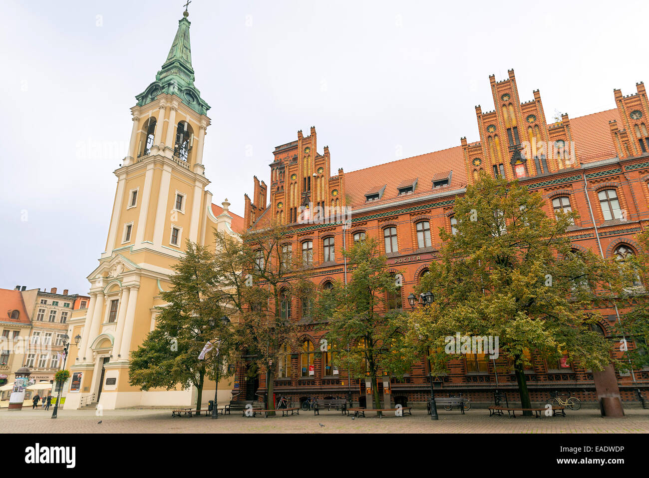 TORUN, Polen - 23. Oktober 2014: Die mittelalterliche Stadt, Geburtsort des Nicolaus Copernicus, ist unter den UNESCO-Welt-Welterbe aufgeführt Stockfoto