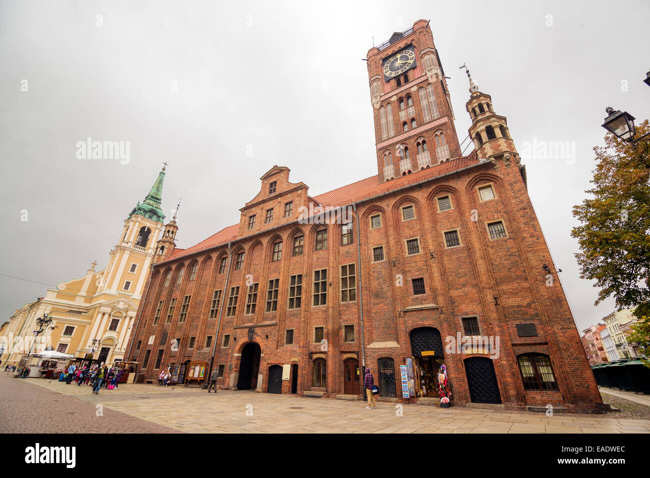 TORUN, Polen - 23. Oktober 2014: Die mittelalterliche Stadt, Geburtsort des Nicolaus Copernicus, ist unter den UNESCO-Welt-Welterbe aufgeführt Stockfoto