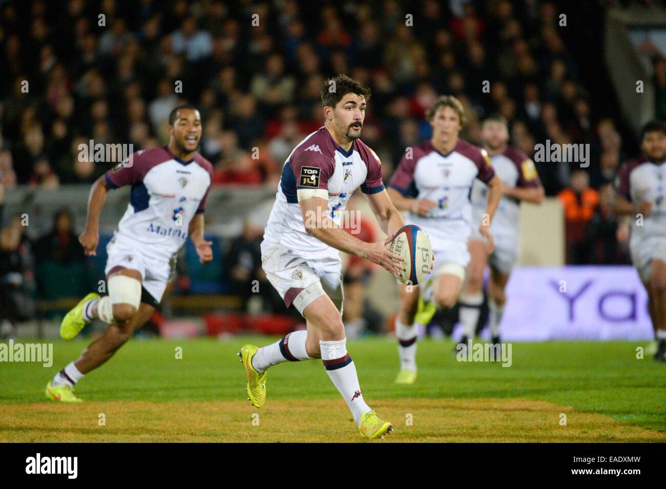 Felix LE BOURHIS - 08.11.2014 - Bordeaux Begles/Toulouse - 11eme Journee Top 14 Foto: Caroline Blumberg/Icon Sport Stockfoto