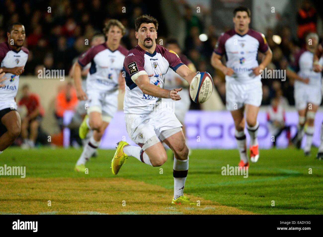 Felix LE BOURHIS - 08.11.2014 - Bordeaux Begles/Toulouse - 11eme Journee Top 14 Foto: Caroline Blumberg/Icon Sport Stockfoto