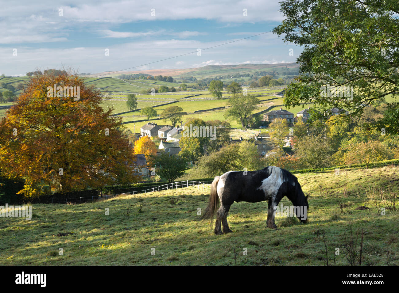 Hebden Dorf in Wharfedale North Yorkshire, England. Stockfoto