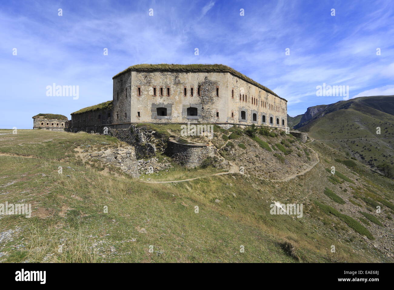 Fort Central auf Tenda-Pass, Tende, Département Alpes-Maritimes, Region Provence-Alpes-Côte d ' Azur, Frankreich Stockfoto