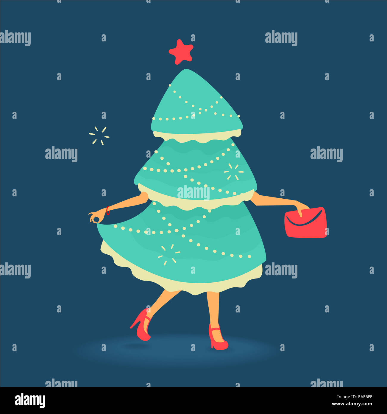 Weihnachtsbaum-symbol Stockfoto