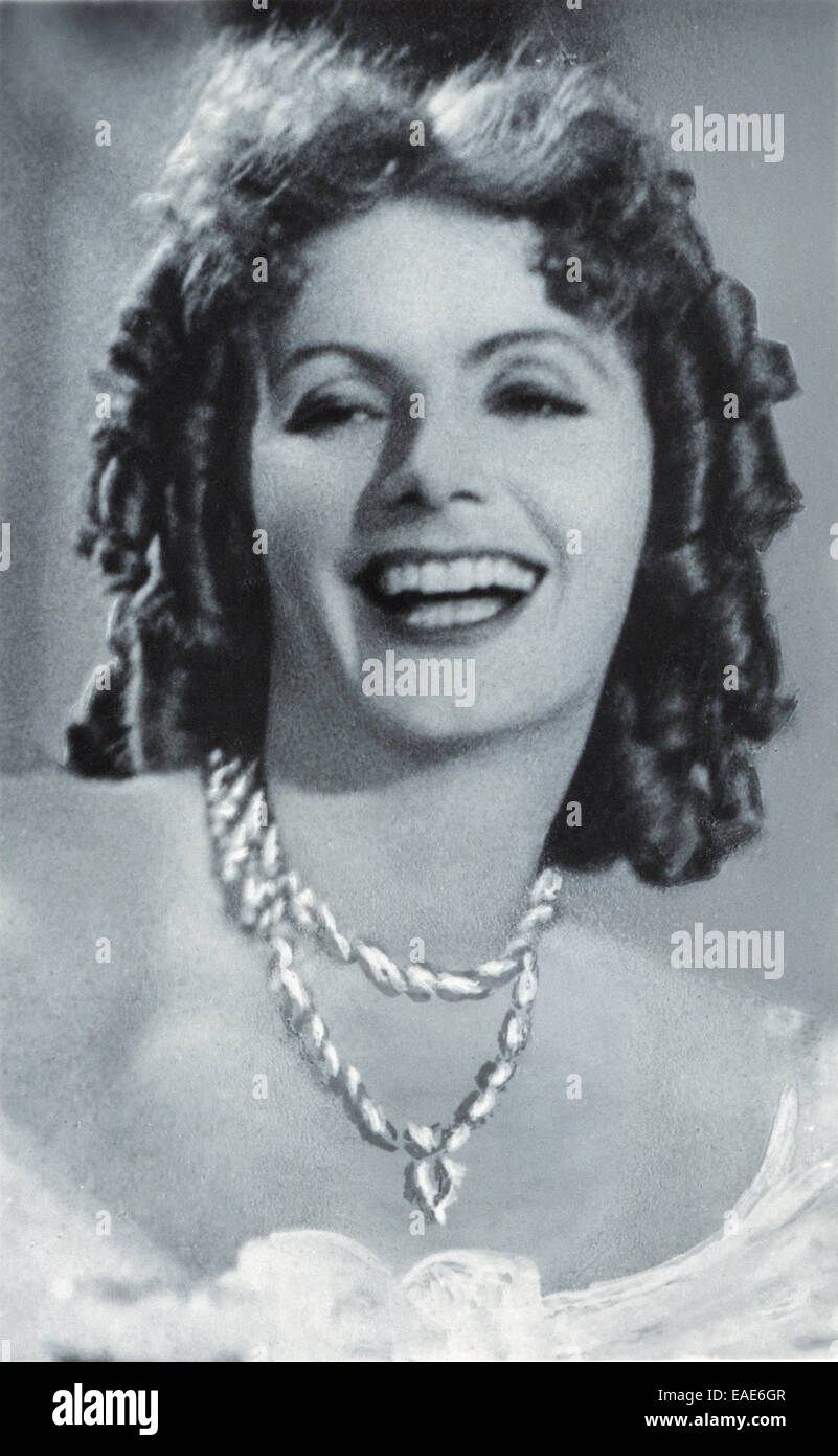 Greta Garbo von einer 1930er Jahre Ross Verlag Karte Stockfoto