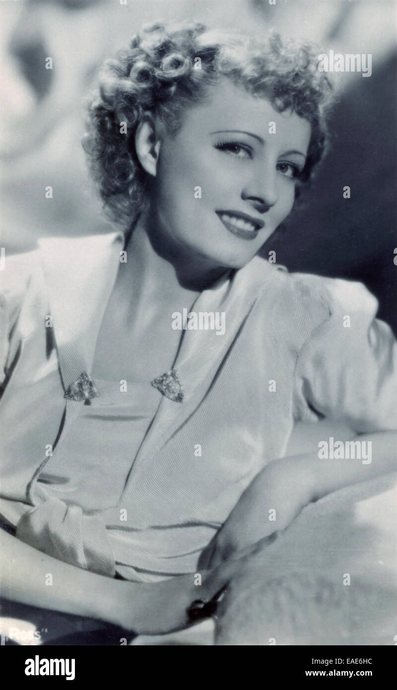 Irene Dunne von einer 1930er Jahre Ross Verlag Karte Stockfoto
