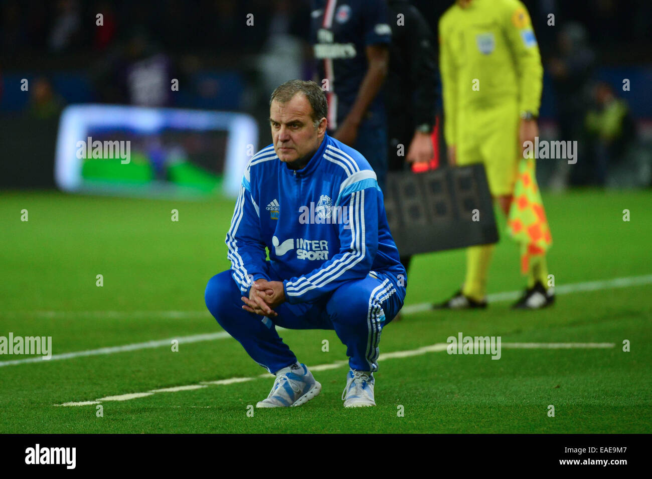 Marcelo BIELSA - 09.11.2014 - Paris Saint Germain/Marseille - 13eme Journee de Ligue 1 Foto: Dave Winter/Icon Sport Stockfoto