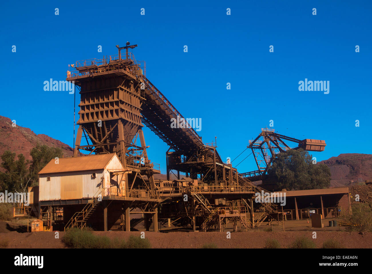 Eisen Sie Erzabbau in Tom Price Stockfoto