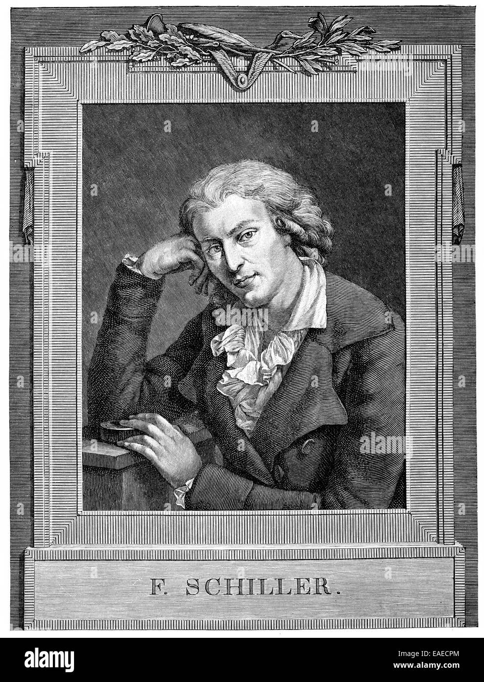 Johann Christoph Friedrich von Schiller, 1759-1805, deutscher Dichter, Philosoph und Historiker, Johann Christoph Friedrich von Sch Stockfoto