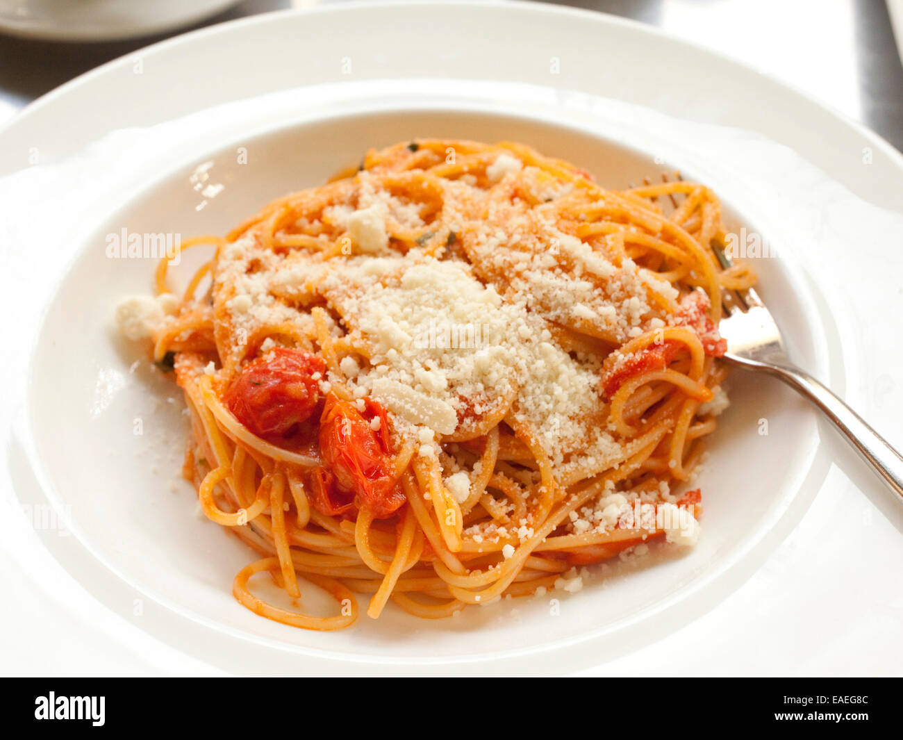 Spaghetti Pomodoro Stockfoto