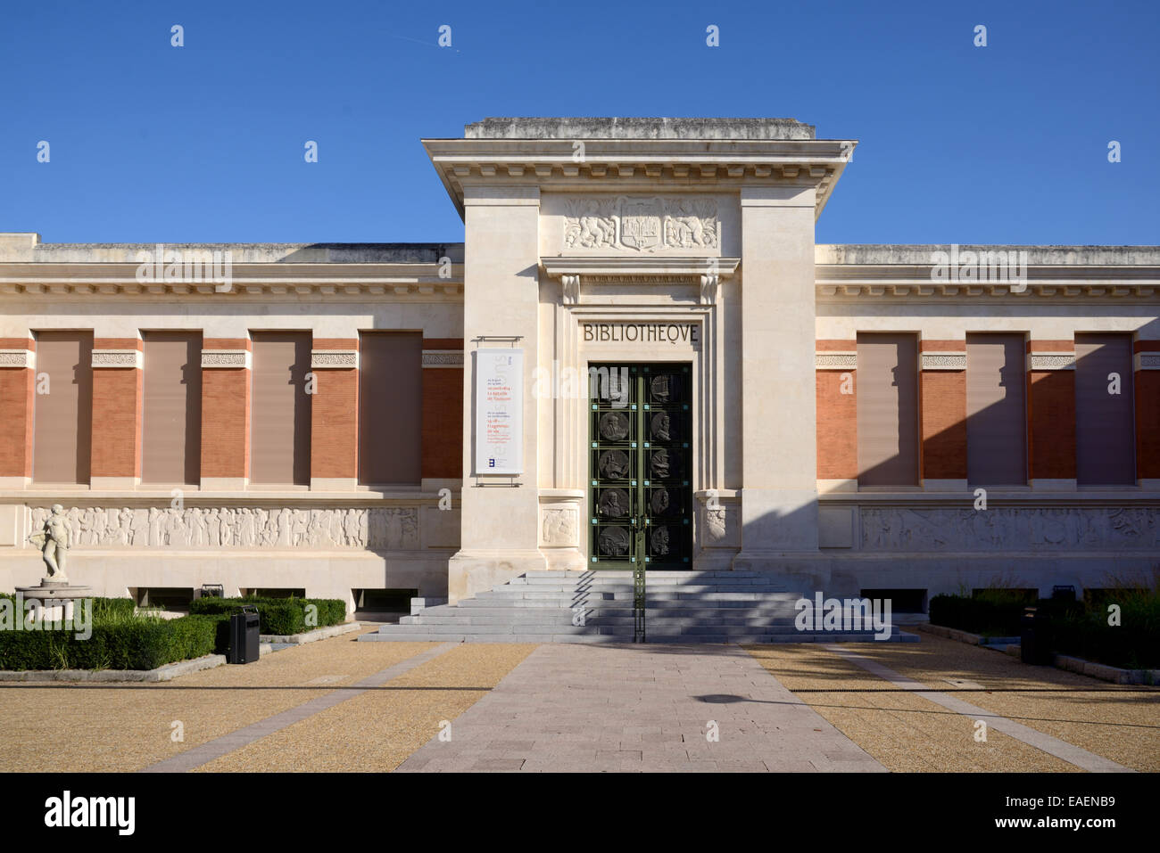 Art déco-Stil der 1930er Jahre Stadtbibliothek oder öffentliche Gebäude der Bibliothek Toulouse Frankreich Stockfoto