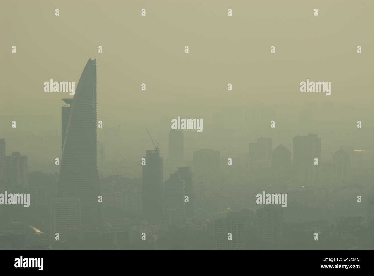 Stadt-Smog Stockfoto