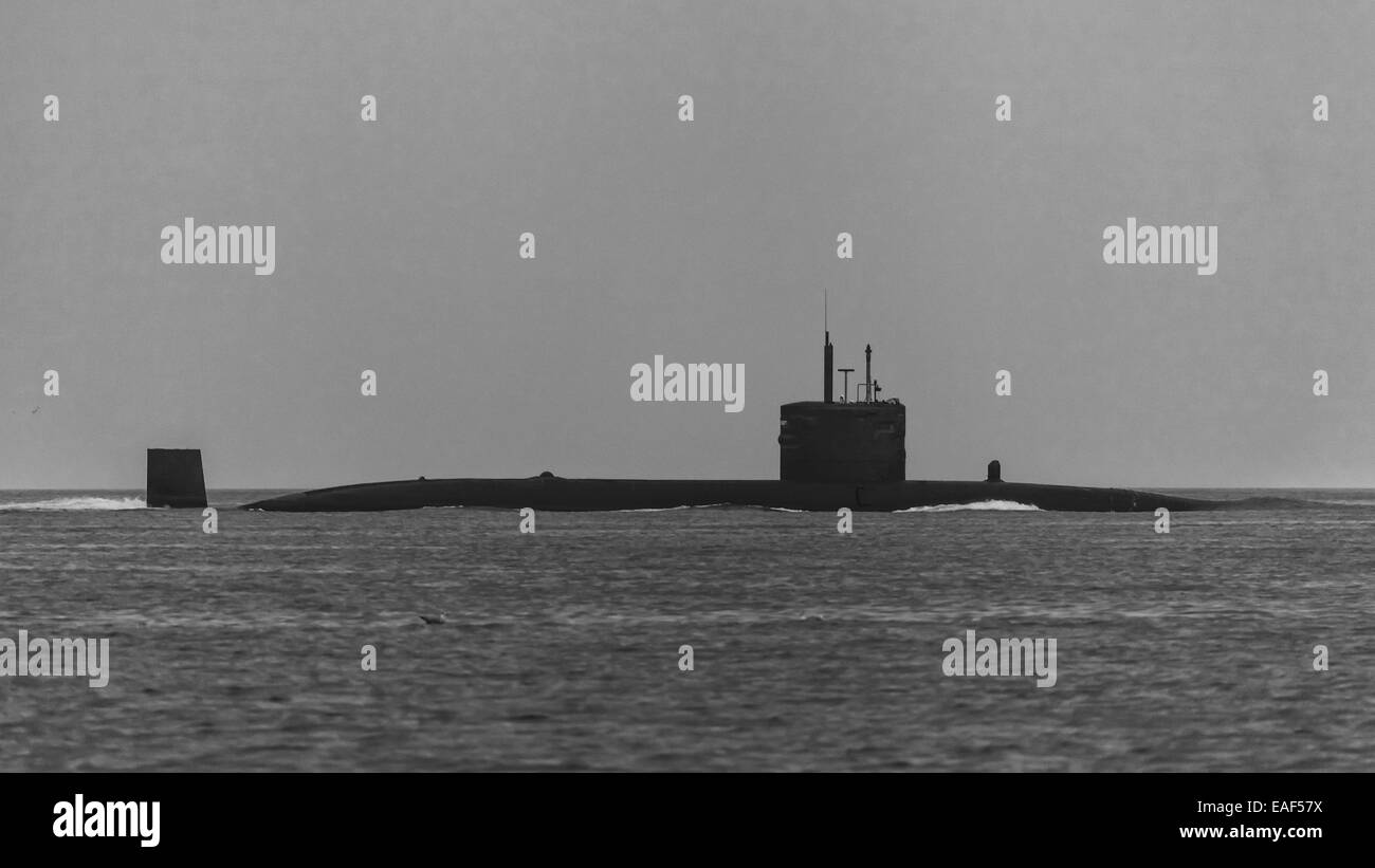 Eine britische Marine u-Boot im Hafen von Plymouth Stockfoto