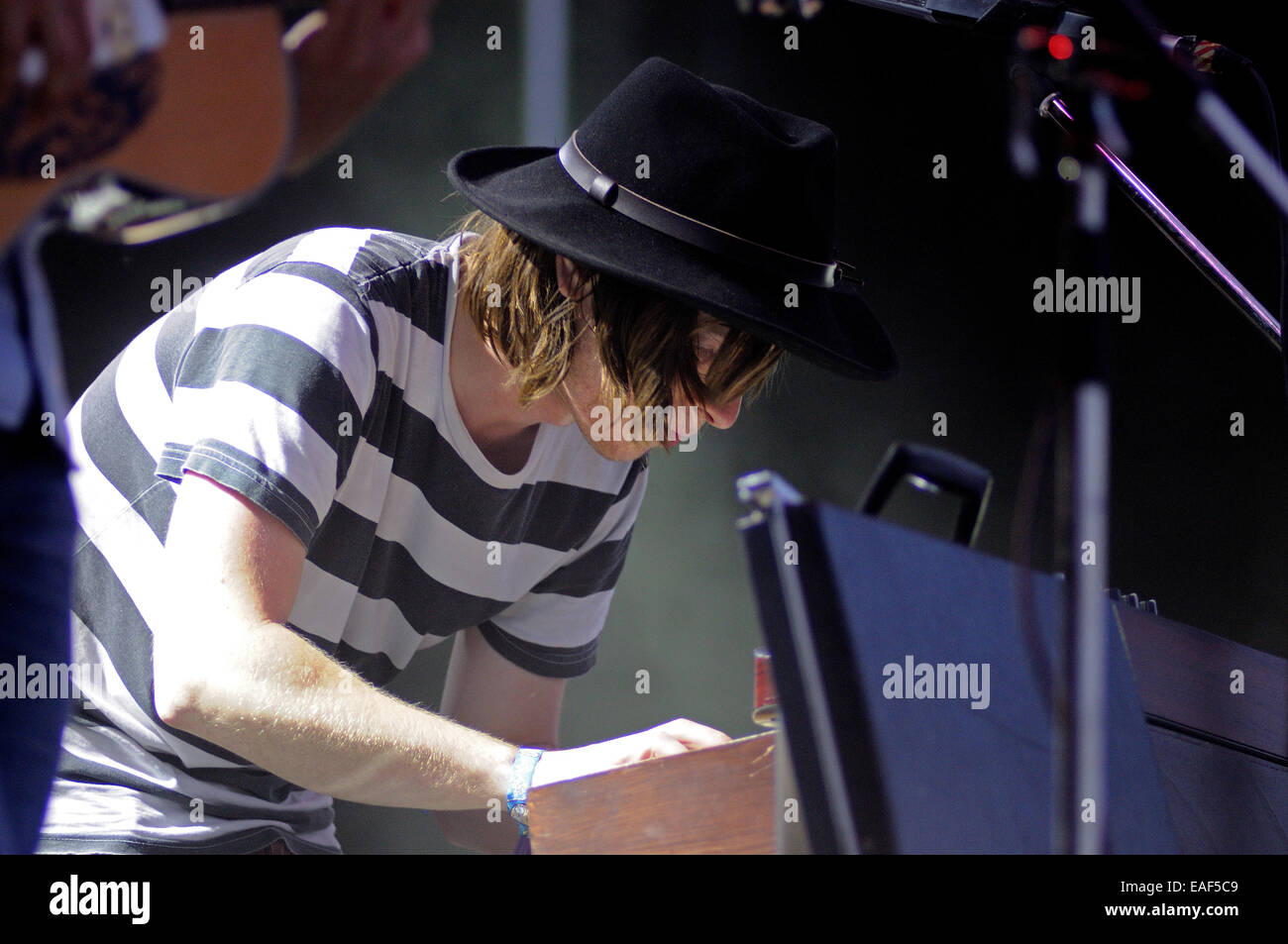 BENICASIM, Spanien - Juli 21: Jacco Gardner Band konzertante Aufführung beim FIB (Festival Internacional de Benicassim) 2013 Festival. Stockfoto