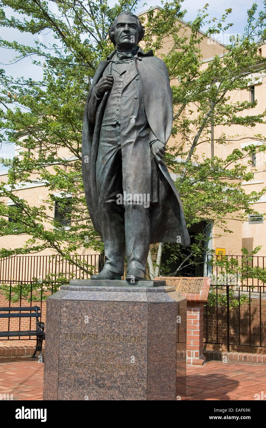 Statue von Präsident Andrew Johnson Stockfoto