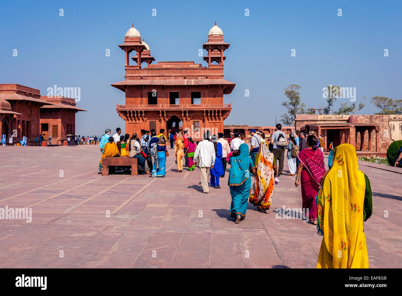Diwan-i-Khas (Halle der privaten Publikum) Fatehpur Sikri, Agra Bezirk, Uttar Pradesh, Indien Stockfoto