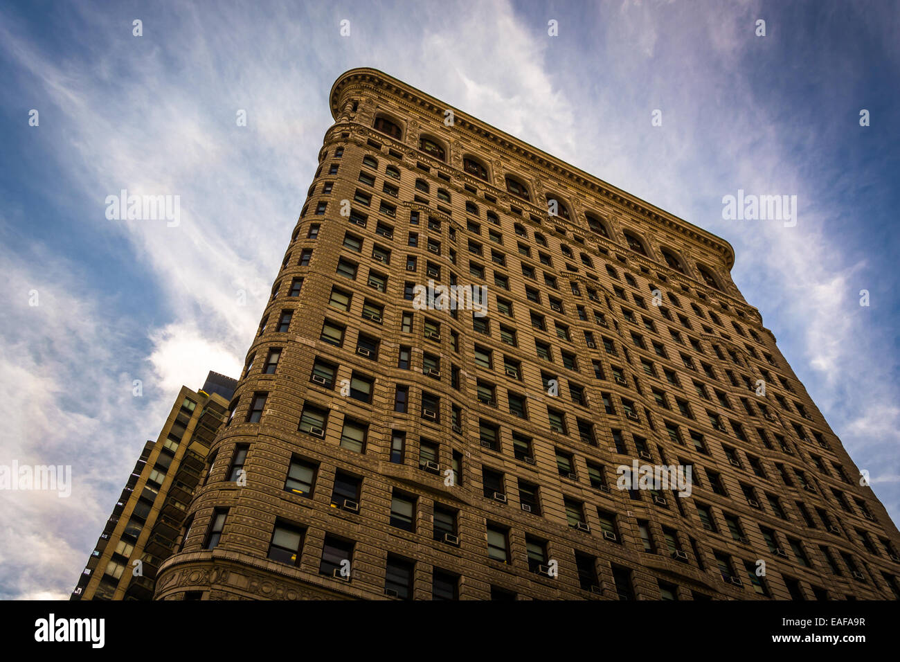 Das Flatiron Building, in Manhattan, New York. Stockfoto
