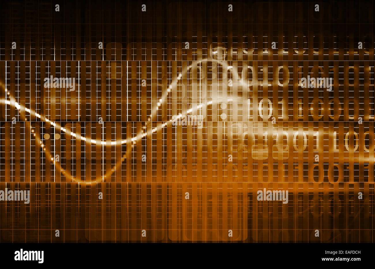 Datenvisualisierung mit Multiple-Info-Stream Kunst Stockfoto