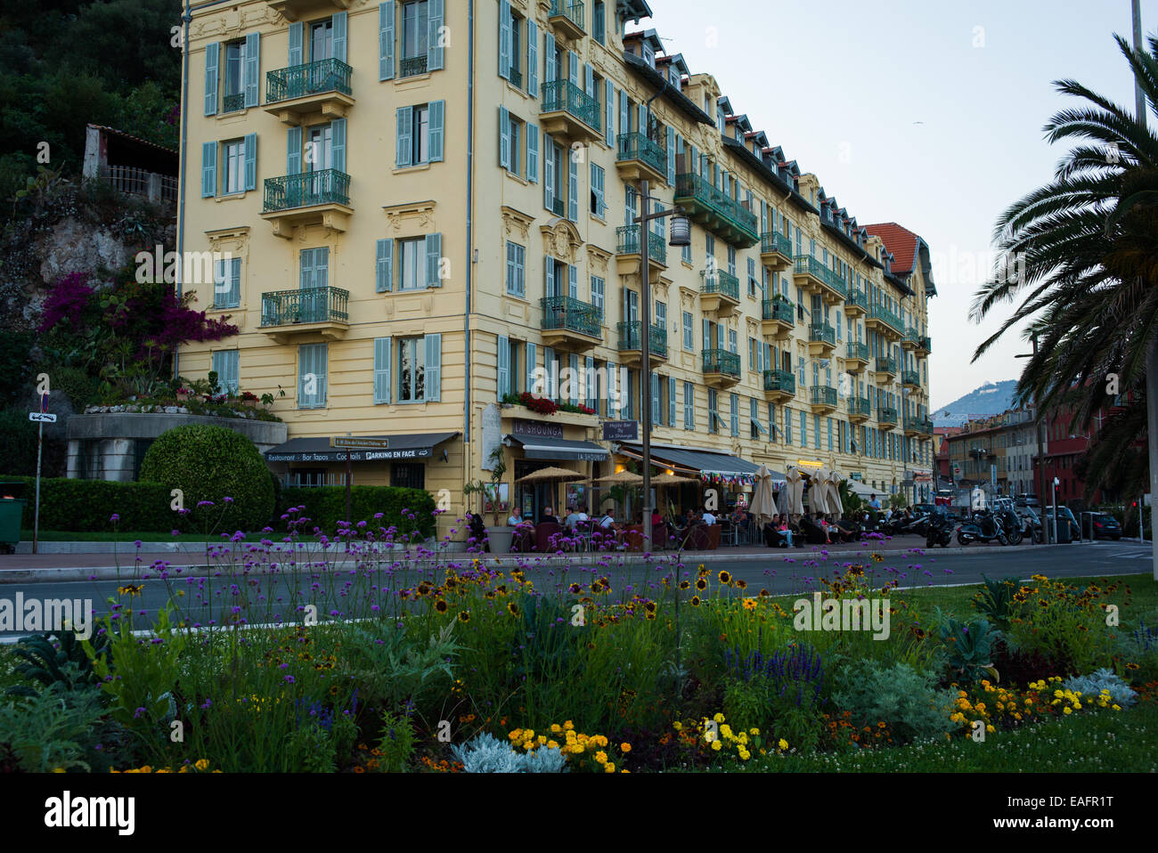 Place Guynemer, Quai Lunel, schönen Hafen, Frankreich. Stockfoto