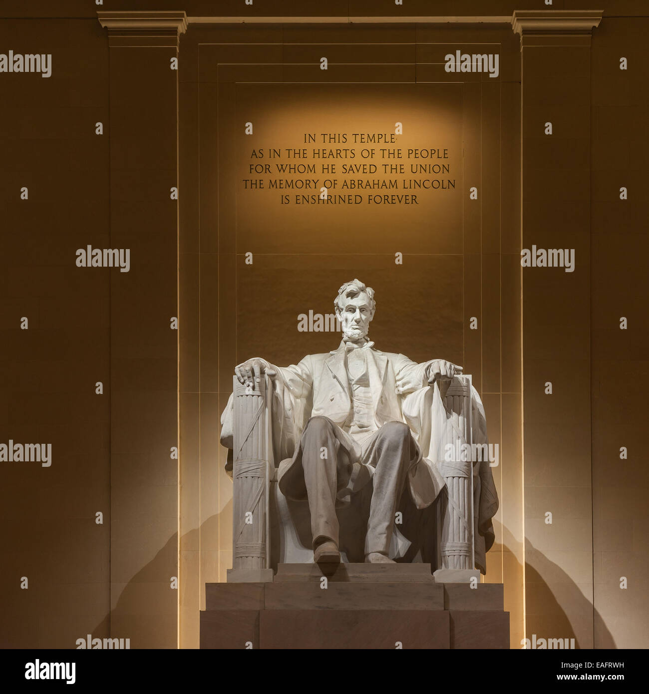 Das Lincoln Memorial ist eine amerikanische National Monument errichtet um zu Ehren der 16. Präsident der Vereinigten Staaten, Abraham Lincoln. Ich Stockfoto
